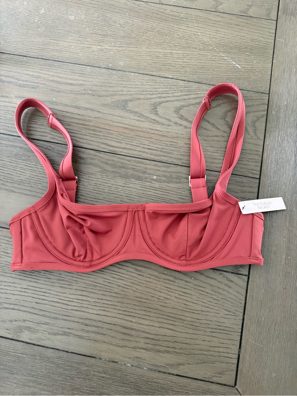 Victoria's Secret Coral Red Underwire Bikini Top
